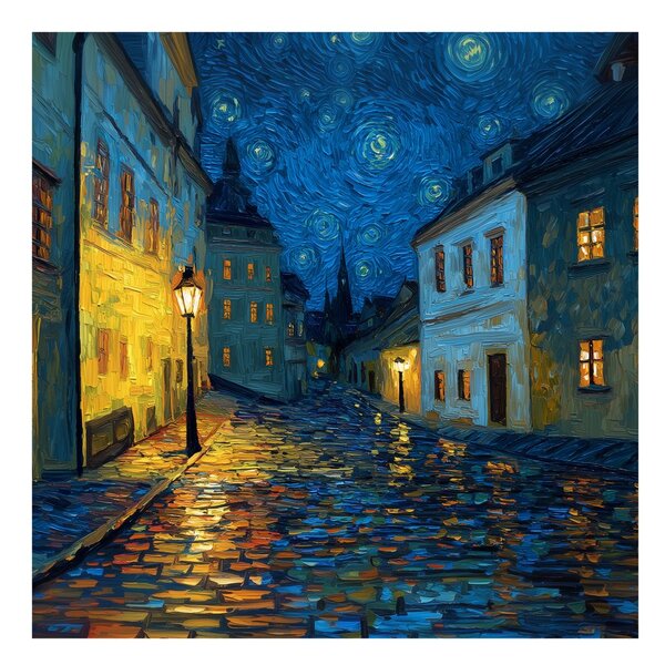Obraz noc lamp w blasku