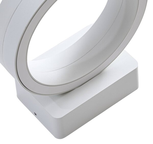 Kinkiet zewnętrzny LED Selviro Lindby, biały / opal, aluminium, nowoczesny