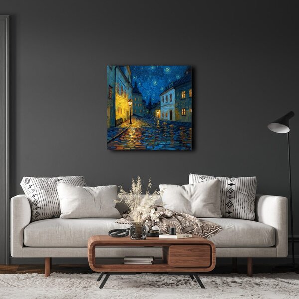 Obraz noc lamp w blasku
