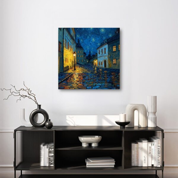 Obraz noc lamp w blasku