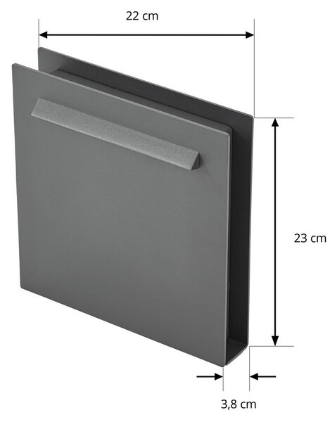 Lampa ogrodowa stojąca Joril Lucande, aluminiowy / szary / cynkowy, aluminium, nowoczesny