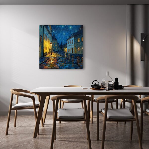 Obraz noc lamp w blasku