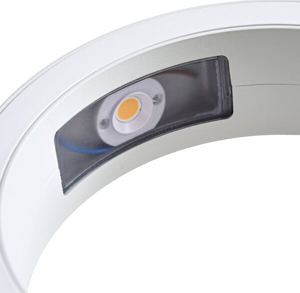 Kinkiet zewnętrzny LED Selviro Lindby, biały / opal, aluminium, nowoczesny