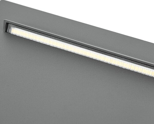 Lampa ogrodowa stojąca Joril Lucande, aluminiowy / szary / cynkowy, aluminium, nowoczesny