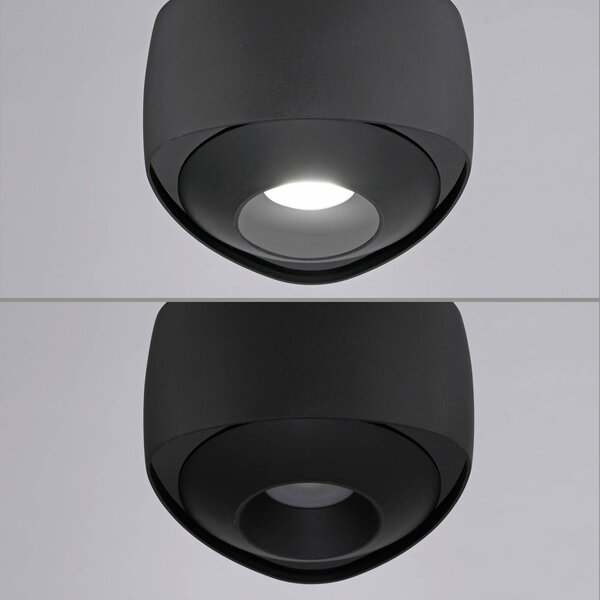 Paul Neuhaus Lampa wisząca Q-Stretto, możliwość ściemniania, czarny, salon / jadalnia, metal, nowoczesny