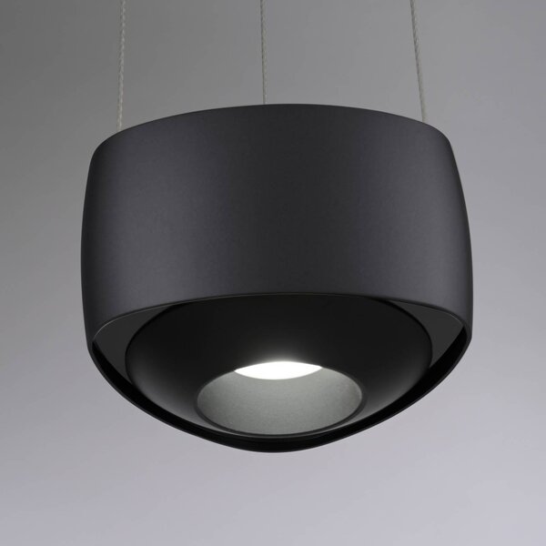 Paul Neuhaus Lampa wisząca Q-Stretto, możliwość ściemniania, czarny, salon / jadalnia, metal, nowoczesny