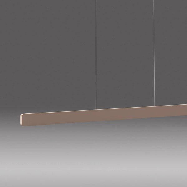 Paul Neuhaus Lampa wisząca Q-Stretto, możliwość ściemniania, brązowy / mosiężny, salon / jadalnia, metal, nowoczesny