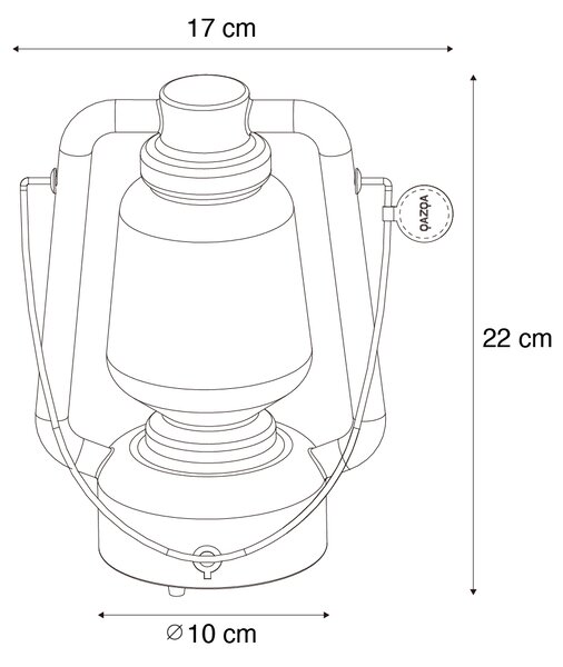 Lampa stołowa akumulatorowa 22 cm IP44 biała - Storm Mini