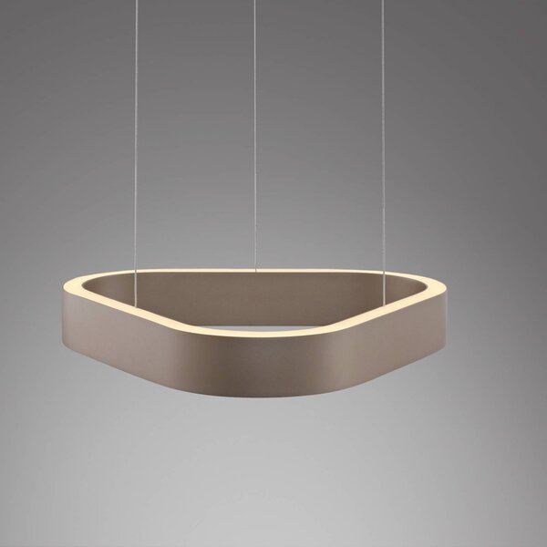 Paul Neuhaus Lampa wisząca Q-Stretto, możliwość ściemniania, brązowy / mosiężny, salon / jadalnia, metal, nowoczesny