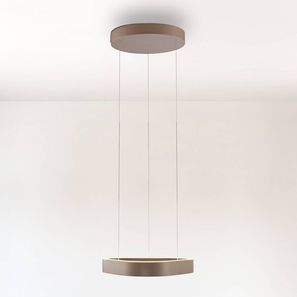 Paul Neuhaus Lampa wisząca Q-Stretto, możliwość ściemniania, brązowy / mosiężny, salon / jadalnia, metal, nowoczesny