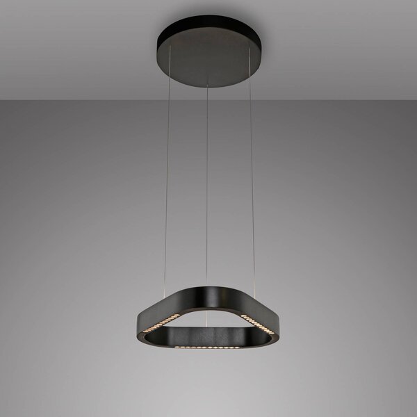 Paul Neuhaus Lampa wisząca Q-Stretto, możliwość ściemniania, czarny, salon / jadalnia, metal, nowoczesny