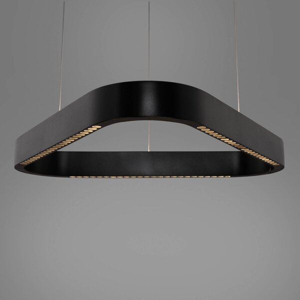 Paul Neuhaus Lampa wisząca Q-Stretto, możliwość ściemniania, czarny, salon / jadalnia, metal, nowoczesny