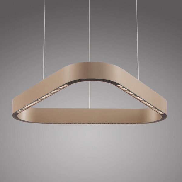Paul Neuhaus Lampa wisząca Q-Stretto, możliwość ściemniania, brązowy / mosiężny, salon / jadalnia, metal, nowoczesny