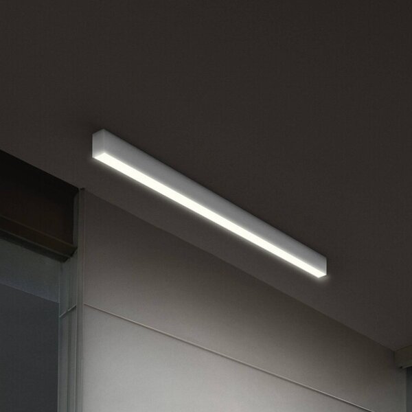 OSRAM Lampa sufitowa LED Office line Cuboid biała 4000 K sączyniany Cuboid, możliwość ściemniania, biały / opal, biuro, aluminium, nowoczesny