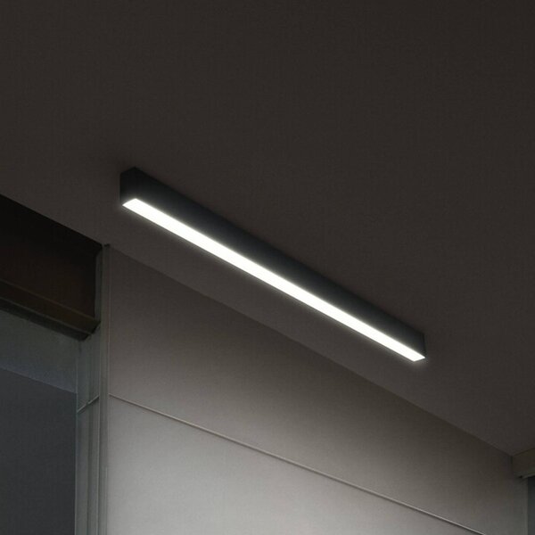 OSRAM Lampa sufitowa LED Office line Cuboid czarna 4000 K ściemniany Cuboid, możliwość ściemniania, czarny, biuro, aluminium, nowoczesny