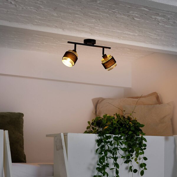 OSRAM Lampa sufitowa Decor Spot Hornet, czarny, salon / jadalnia, tkanina / materiał / jedwab, nowoczesny