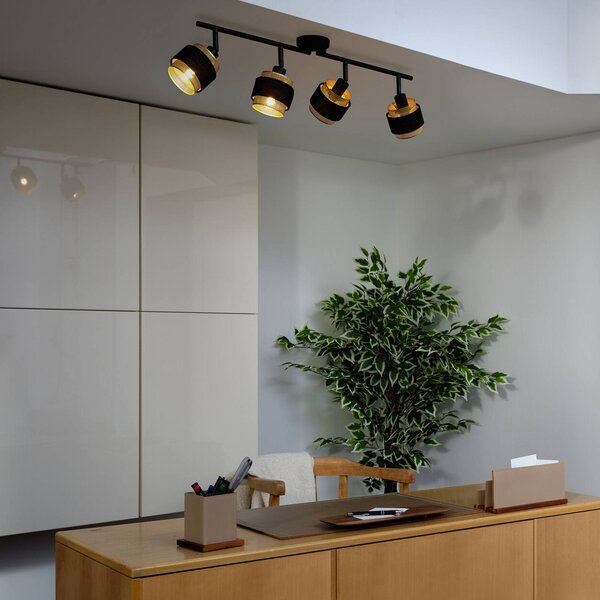 OSRAM Lampa sufitowa Decor Spot Hornet, czarny, salon / jadalnia, tkanina / materiał / jedwab, nowoczesny