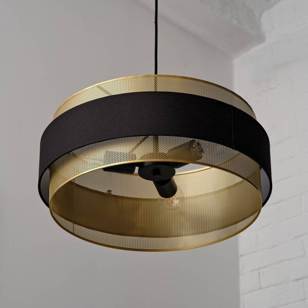 OSRAM Lampa wisząca Decor Hornet, możliwość ściemniania, czarny, salon / jadalnia, tkanina / materiał / jedwab, nowoczesny