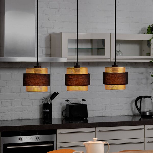 OSRAM Lampa wisząca Decor Hornet, możliwość ściemniania, czarny, salon / jadalnia, tkanina / materiał / jedwab, nowoczesny