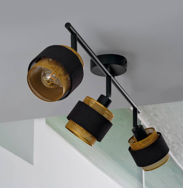 OSRAM Lampa sufitowa Decor Spot Hornet,, czarny, salon / jadalnia, tkanina / materiał / jedwab, nowoczesny