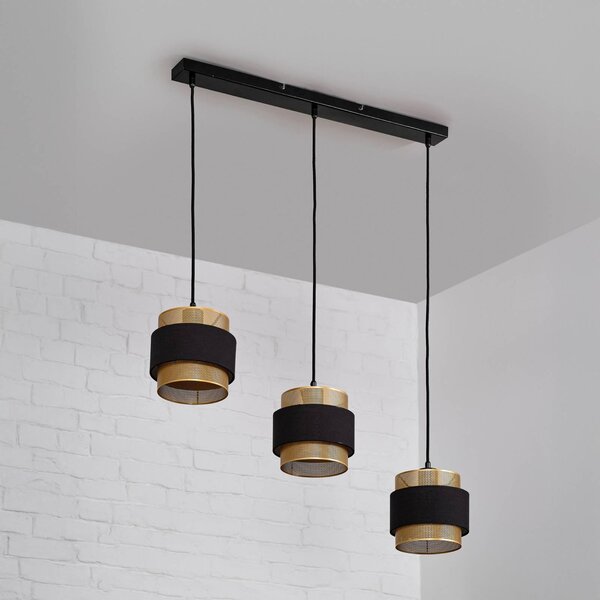 OSRAM Lampa wisząca Decor Hornet, możliwość ściemniania, czarny, salon / jadalnia, tkanina / materiał / jedwab, nowoczesny