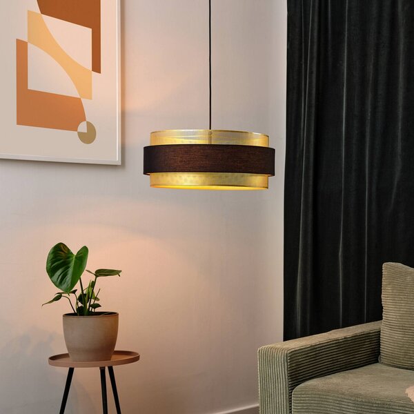OSRAM Lampa wisząca Decor Hornet, możliwość ściemniania, czarny, salon / jadalnia, tkanina / materiał / jedwab, nowoczesny
