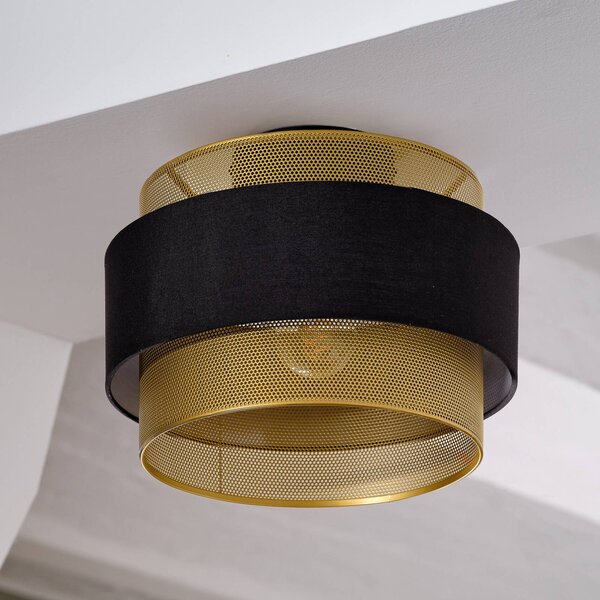 OSRAM Lampa sufitowa Decor Hornet, możliwość ściemniania, czarny, salon / jadalnia, tkanina / materiał / jedwab, nowoczesny
