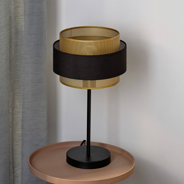 OSRAM Lampka nocna do sypialni Decor Hornet, czarny, salon / jadalnia, tkanina / materiał / jedwab, nowoczesny