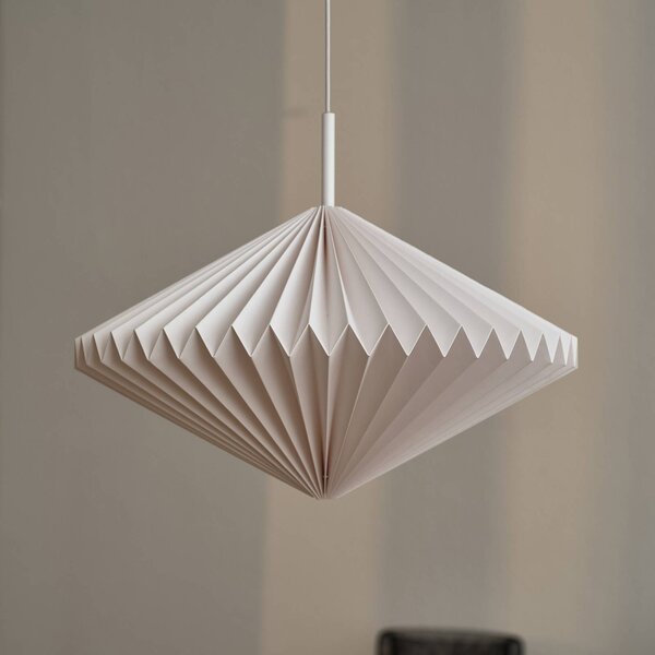 OSRAM Lampa wisząca Decor Paper Diamond, możliwość ściemniania, biały / opal, salon / jadalnia, papier / lunolit / lunopal