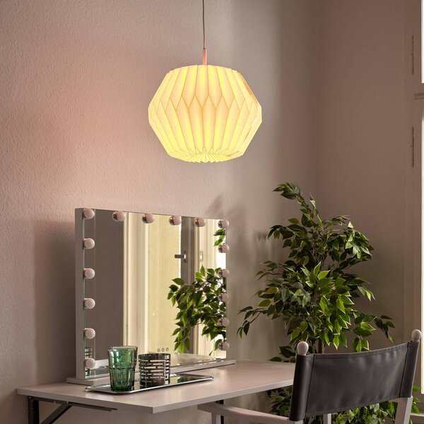 OSRAM Lampa wisząca Decor Paper Gem, możliwość ściemniania, biały / opal, salon / jadalnia, papier / lunolit / lunopal