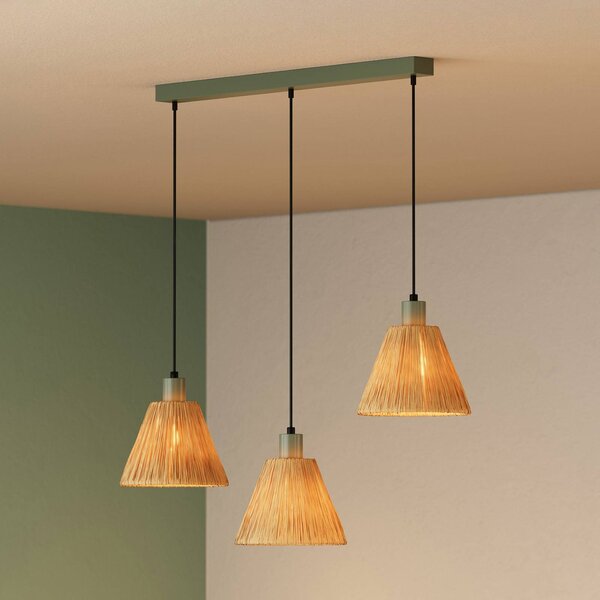 OSRAM Lampa wisząca Decor Raffia, możliwość ściemniania, brązowy / rdzawy, salon / jadalnia, dworkowy / rustykalny