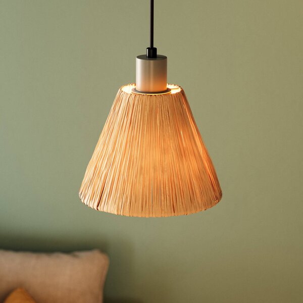 OSRAM Lampa wisząca Decor Raffia, możliwość ściemniania, brązowy / rdzawy, salon / jadalnia, dworkowy / rustykalny