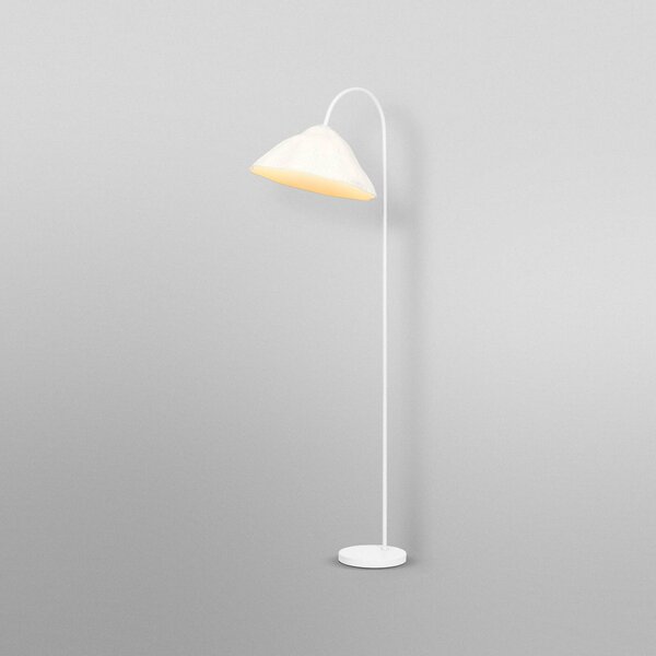 OSRAM Lampa łukowa - lampa stojąca Decor Lotus Leaf, biały / opal, salon / jadalnia, papier / lunolit / lunopal