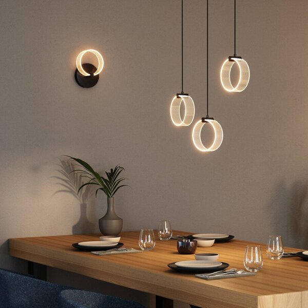 OSRAM Kinkiet LED Decor Circle, czarny, salon / jadalnia, tworzywo sztuczne, nowoczesny