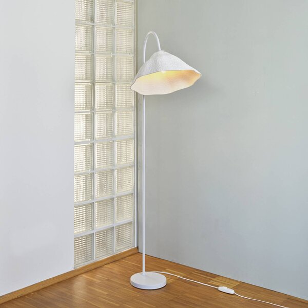 OSRAM Lampa łukowa - lampa stojąca Decor Lotus Leaf, biały / opal, salon / jadalnia, papier / lunolit / lunopal