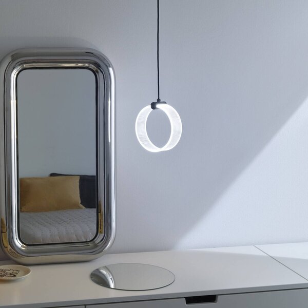 OSRAM Lampa wisząca Decor Circle, czarny, salon / jadalnia, tworzywo sztuczne, nowoczesny