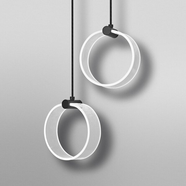 OSRAM Lampa wisząca Decor Circle, czarny, salon / jadalnia, tworzywo sztuczne, nowoczesny