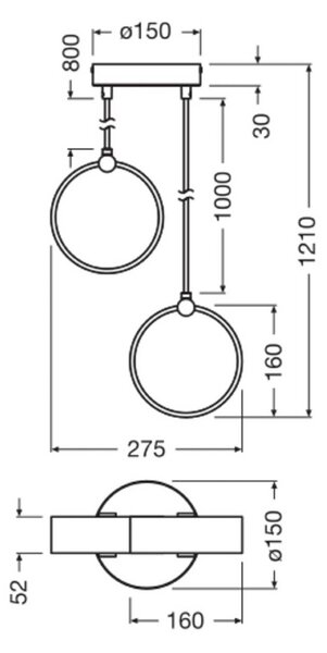OSRAM Lampa wisząca Decor Circle, czarny, salon / jadalnia, tworzywo sztuczne, nowoczesny