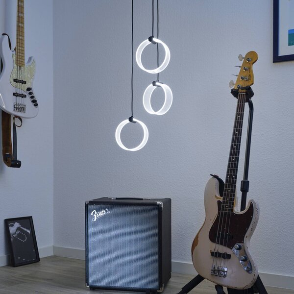 OSRAM Lampa wisząca Decor Circle, czarny, salon / jadalnia, tworzywo sztuczne, nowoczesny