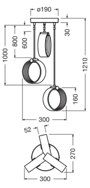 OSRAM Lampa wisząca Decor Circle, czarny, salon / jadalnia, tworzywo sztuczne, nowoczesny