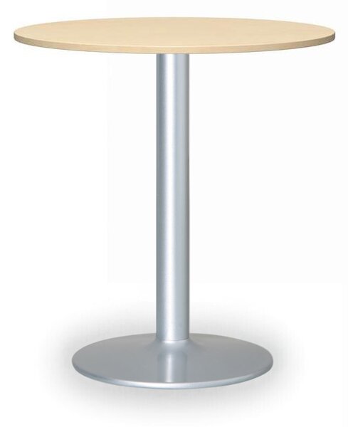 Stolik konferencyjny FILIP II, średnica 80 cm, szara podstawa, brzoza