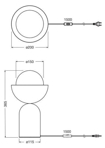 OSRAM Lampa stołowa Decor Bowl, zielony, salon / jadalnia, metal, nowoczesny
