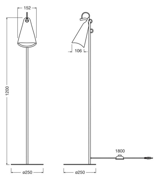 OSRAM Lampa stojąca Decor Bell, czarny, salon / jadalnia, metal, nowoczesny