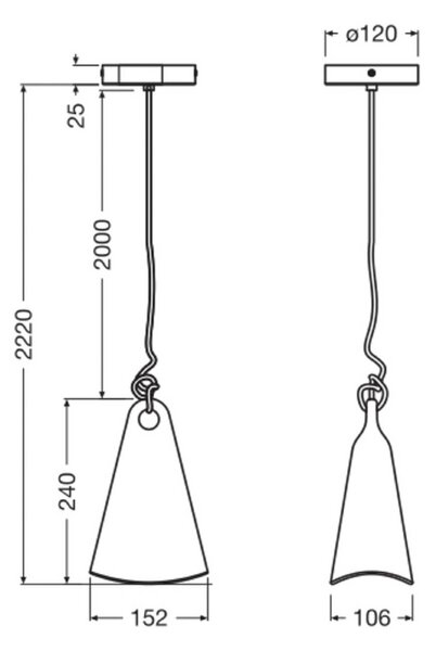 OSRAM Lampa wisząca Decor Bell, możliwość ściemniania, czarny, salon / jadalnia, metal, nowoczesny
