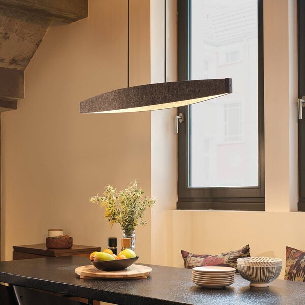 OSRAM Lampa wisząca Decor Flat Felt, aluminiowy / szary / cynkowy, salon / jadalnia, aluminium, nowoczesny