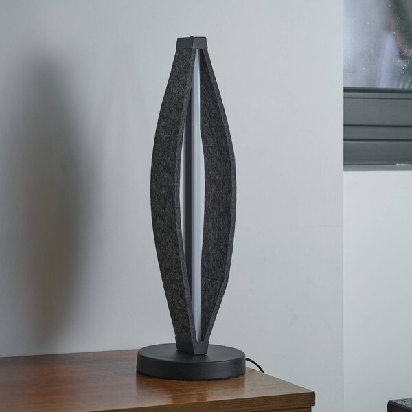 OSRAM Lampa stołowa LED Decor Flat Felt, aluminiowy / szary / cynkowy, salon / jadalnia, aluminium, nowoczesny