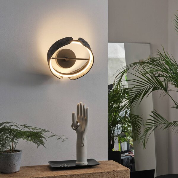 OSRAM Kinkiet LED Decor Curve Felt, aluminiowy / szary / cynkowy, salon / jadalnia, tkanina / materiał / jedwab, nowoczesny