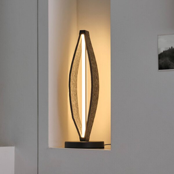 OSRAM Lampa stołowa LED Decor Flat Felt, aluminiowy / szary / cynkowy, salon / jadalnia, aluminium, nowoczesny