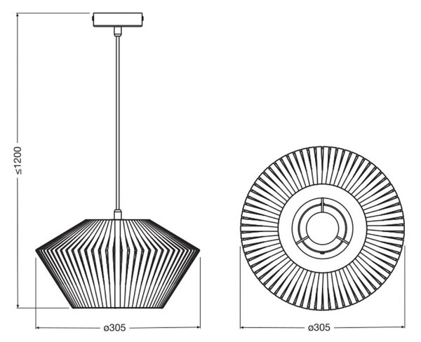 OSRAM Lampa wisząca Decor Stripes, możliwość ściemniania, aluminiowy / szary / cynkowy, salon / jadalnia, tkanina / materiał / jedwab