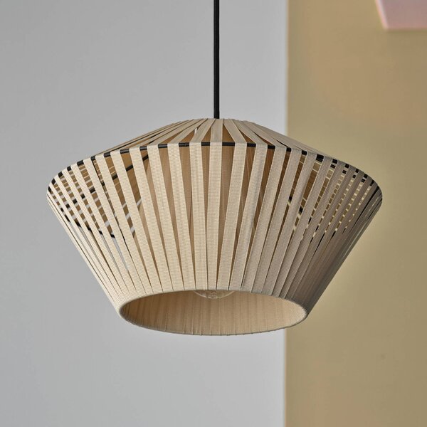 OSRAM Lampa wisząca Decor Stripes, możliwość ściemniania, kremowy / amber, salon / jadalnia, tkanina / materiał / jedwab